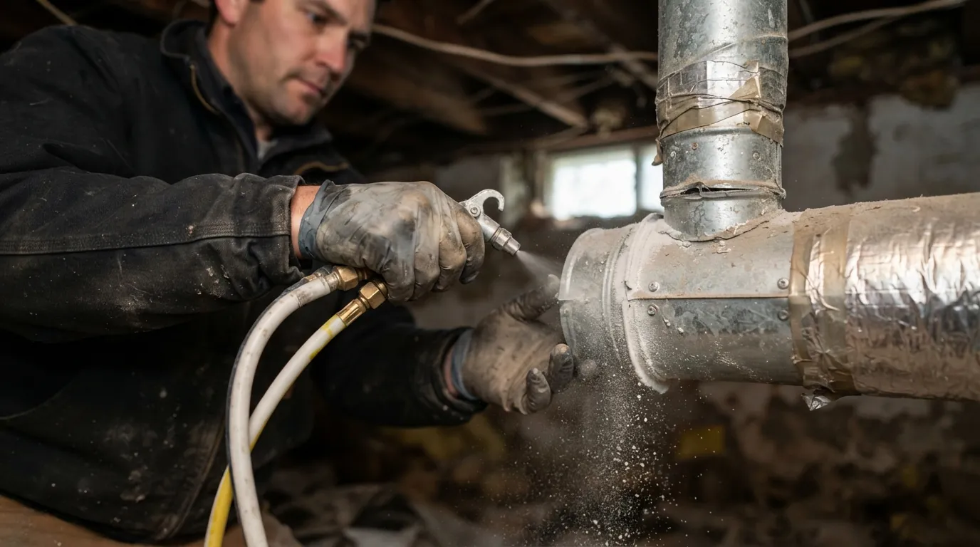 Aeroseal-style duct sealing in Spokane, WA
