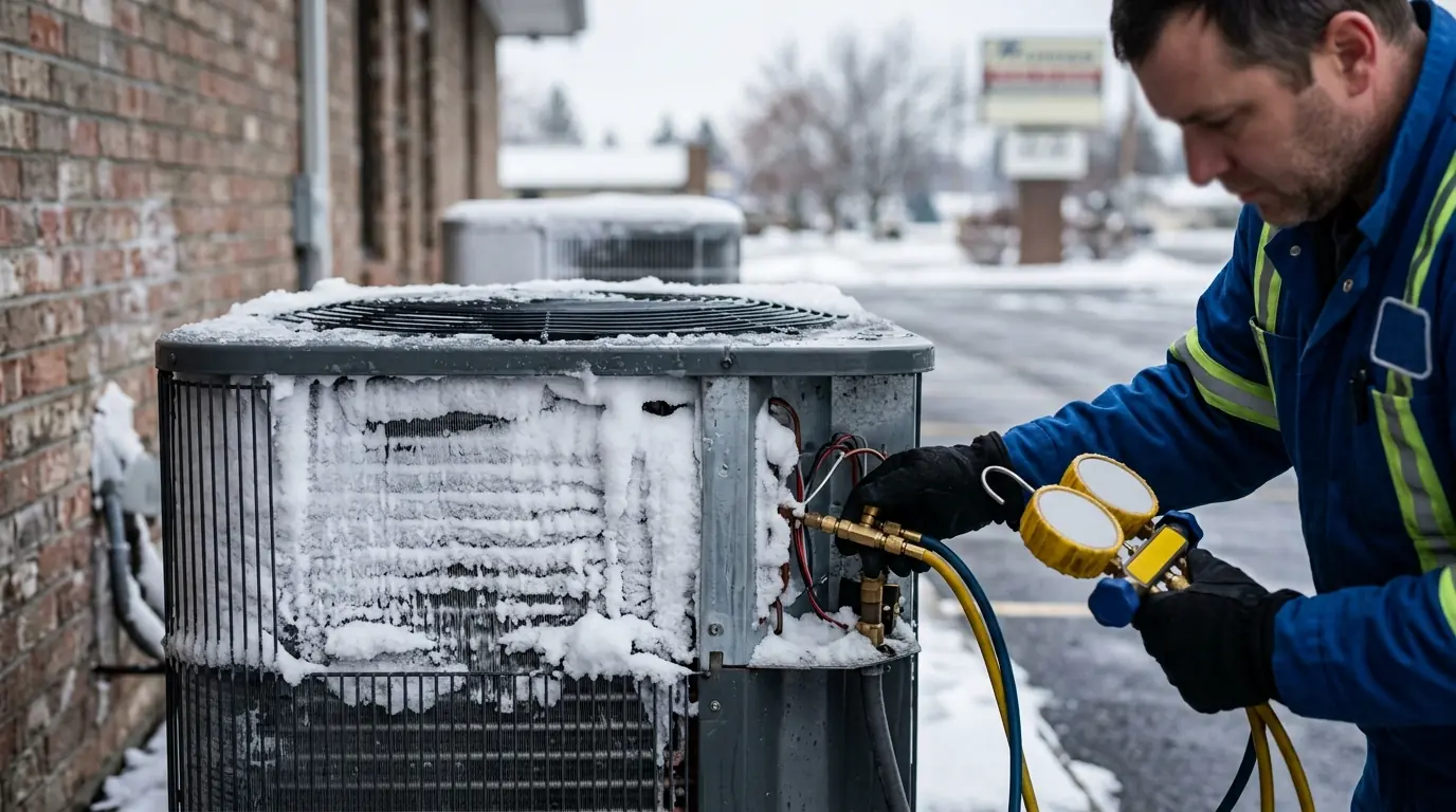Heat pump stuck in defrost in Spokane, WA