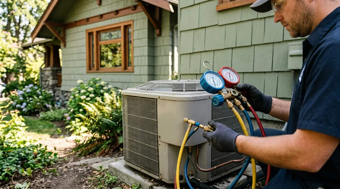 Refrigerant charge check in Spokane, WA
