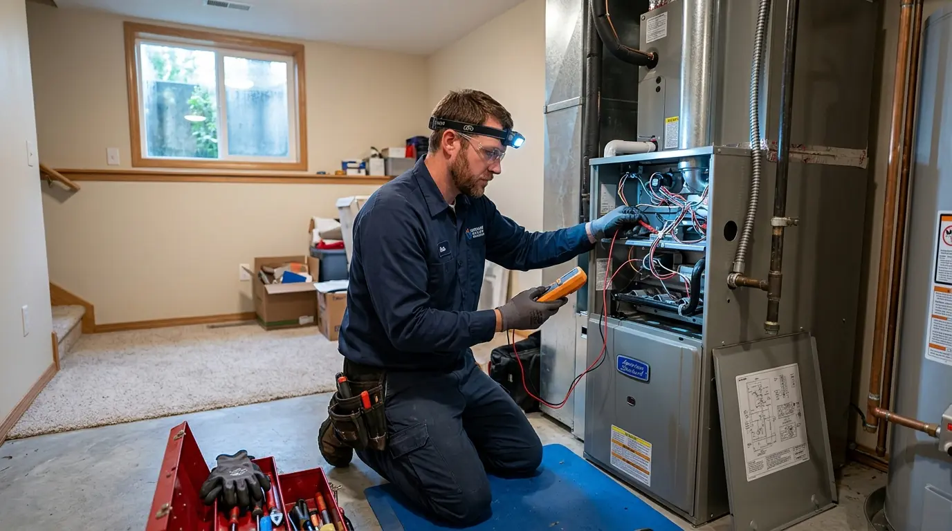 HVAC technician at work in Spokane