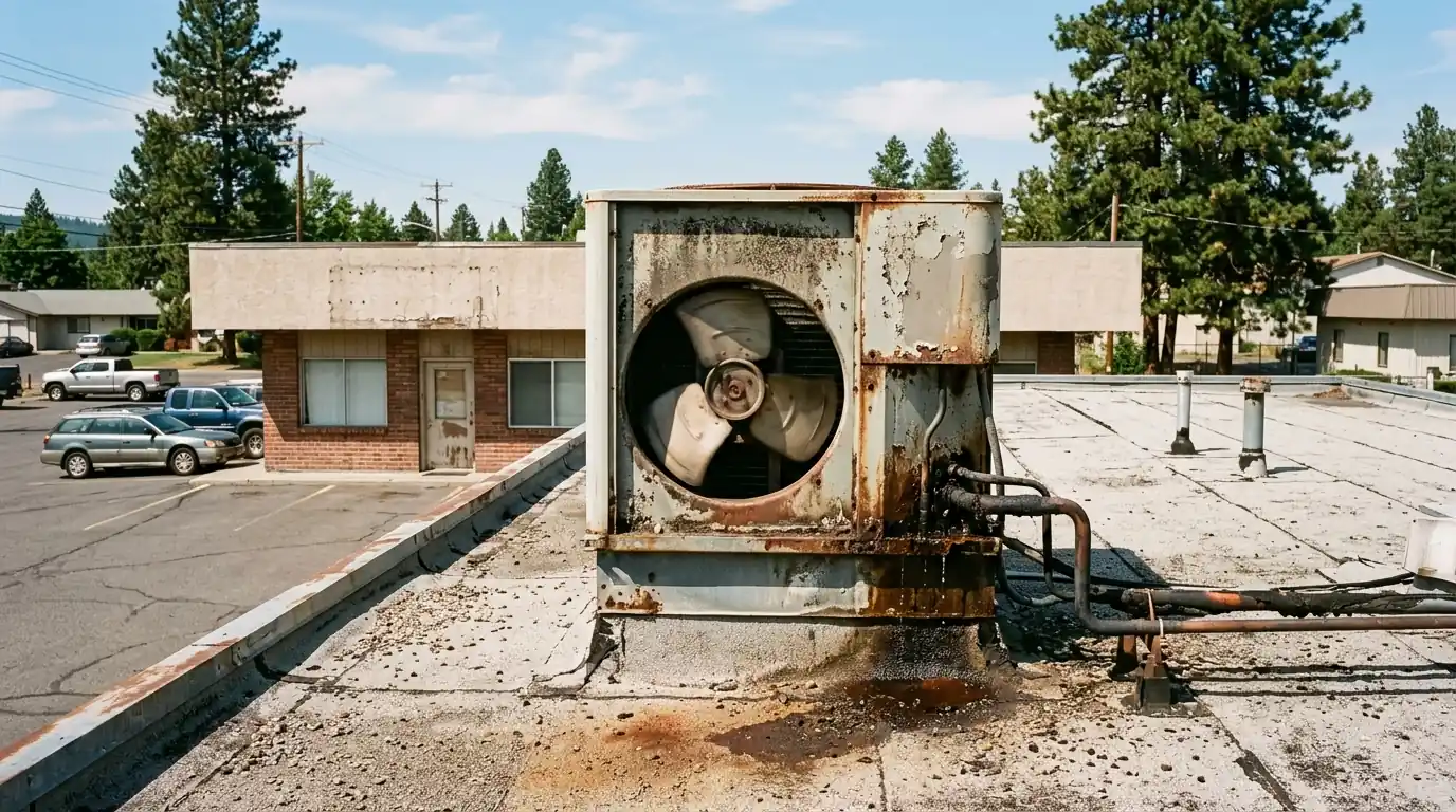 Technician testing an AC capacitor in Spokane